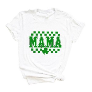 Simply Sage Market Women's Mama Checkered Clover Short Sleeve Graphic Tee - 1 of 4
