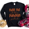 Simply Sage Market Women's Graphic Sweatshirt Meet Me At The Pumpkin Patch Script - 3 of 4