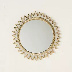 Sun Burst Cast Wall Mirror Brass - Opalhouse™ designed with Jungalow™