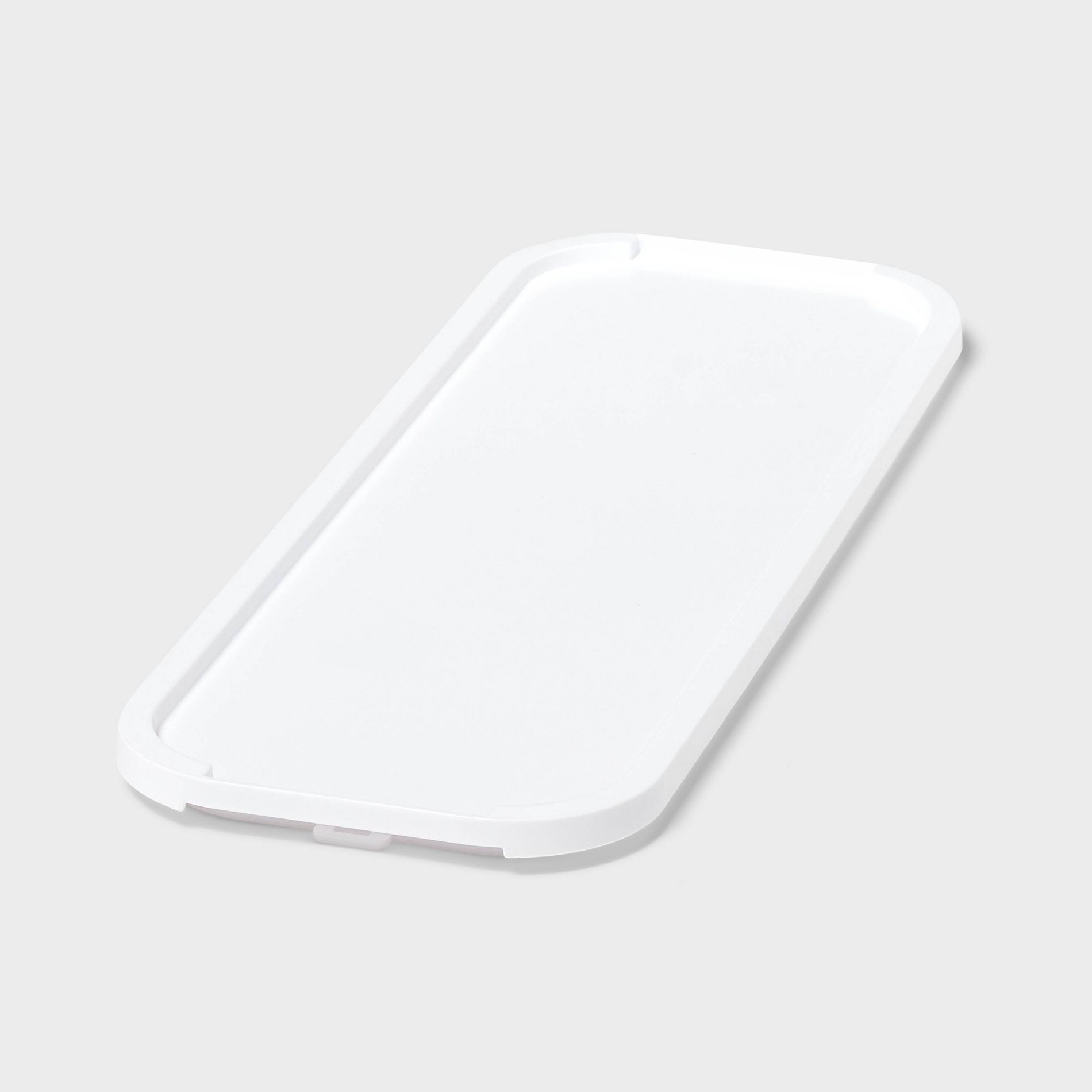 Click in Place Slim Lid for Plastic Storage Bins for Home and Office Organization White - Brightroom™