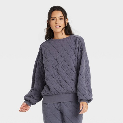 Women's Plus Size Quilted Sweatshirt - Universal Thread™ Purple 4x : Target