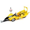 Shooting Star #9 Yellow and Racer X Figurine "Speed Racer" Anime Series 1/18 Diecast Model Car by Auto World - 2 of 4