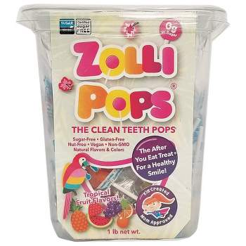 Zolli Pops Tropical Sugar Free Lollipops Candy - 16ct
