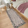 Floral Irregular Edge Carpet Indoor Non Slip Washable Boho Vintage Entry Rug Low Pile Throw Rugs for Entryway - 2 of 4