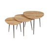 Jofran,Reeves Abstract Contemporary Solid Acacia Wood Nesting End Tables (Set of 3) - 4 of 4