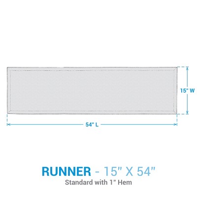 Farmhouse Brown and White Cotton Table Runner 13" x 54"