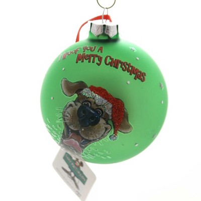 Holiday Ornaments 3.75" I Woof You A Merry Christmas Gary Patterson  -  Tree Ornaments