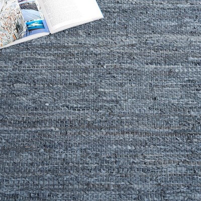 Handmade Light Grey and Dark Grey Cowhide Area Rug