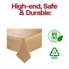 Smarty Had A Party 54" x 108" Gold Rectangular Plastic Tablecloths - 96 pcs - 4 of 4