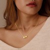 Turandoss Gold Haert Initial Necklace for Women Girls - Dainty 18K Gold Plated Letter Pendant Necklace, Cute Birthday Gifts for Women Girls, 16+2.5In - 2 of 4