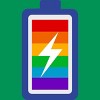 Adult Design By Humans Pride Charging Battery By PINHEAD66 T-Shirt - 2 of 2