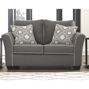 Domani Loveseat Charcoal Heather Gray - Signature Design by Ashley