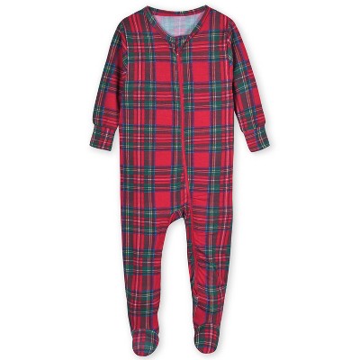 Image of Gerber Baby Snug Fit Holiday Footed Pajamas - Plaid About You - 3-6 Months
