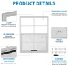 2pcs Shed Windows, Flush Mount Window with Tempered Glass and Fiberglass Screen, Small Window with Screws for Shed, Chicken Coop, Playhouse - 3 of 4
