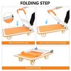 NAYSAYE Heavy Duty Foldable Platform Push Cart Dolly 660 lbs Capacity for Warehouse Moving, Orange, 35.4"*24"*34.6" - 2 of 4