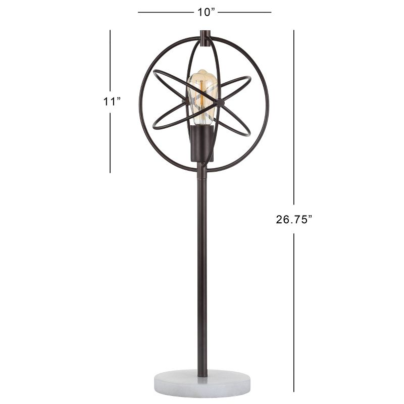 26.5&#34; Metal Atomic Caged Edison Bulb Table Lamp (Includes LED Light Bulb) Black - JONATHAN Y, 5 of 6