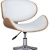 HomeRoots Brown White and Silver Adjustable Height Swivel Rolling Office Chair - 4 of 4