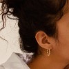 Gold Hoop Earring Sterling Silver Post Open Hoops 18K Gold Plated Small Hypoallergenic Gradual Earrings Jewelry for Her - 2 of 4
