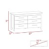 NicBex 6 Drawer Dresser for Bedroom,Modern Style Drawers with Black Pulls,,Dressers for Kids Room,Living Room,Entry and Hallway - 3 of 4