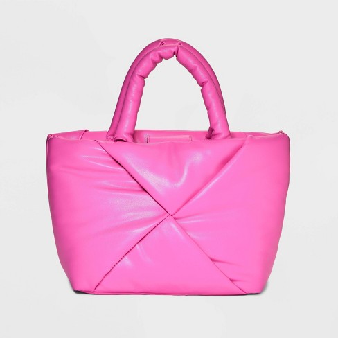 Pink shop tote purse