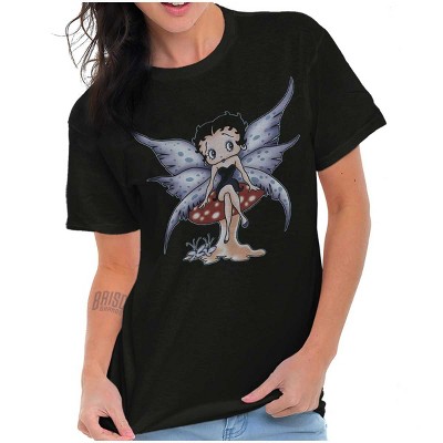 Betty Boop Cartoon Butterfly Mushroom Womens Graphic T Shirt Tees Brisco Brands