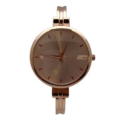 Olivia Pratt Big Face Minimalist Bezel Bangle Women Watch