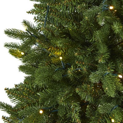 5-Foot New Hampshire Fir Artificial Christmas Tree with LED Lights