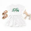 The Juniper Shop Cursive Lucky Clover Toddler Graphic Dress - 2 of 3