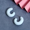 Women's Chunky Hoop Earrings - Powder Blue - 2 of 4