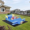COZONY Airplane-Shaped Wooden Sandbox, Outdoor Play Sand Box with Propeller and Wings for Kids Backyard - 3 of 4