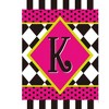 Briarwood Lane Everyday Garden Flag 12x18 For Outdoor Neon Checkerboard Monogram - K Garden Flag Flags For Outside - 3 of 4