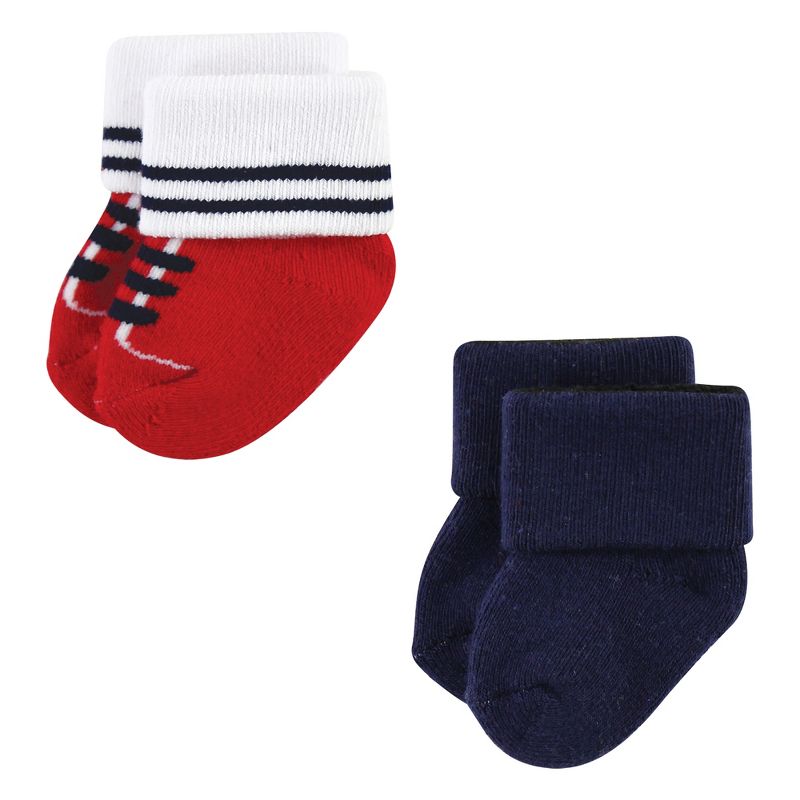Luvable Friends Infant Boy Newborn and Baby Terry Socks, Nautical, 3 of 9