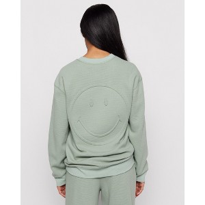 Samii Ryan | Smiley Thermal Crewneck , Green - 1 of 1