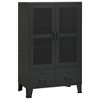 vidaXL Industrial Storage Chest Black 27.6"x15.7"x45.3" Metal - 2 of 4