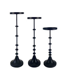 VIP Metal 15.75 in. Black Taper Candle Holder Set of 3 - 1 of 2