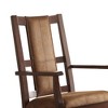 Fabric Upholstered Rocking Chair with Padded Seat, Tall Back and Espresso Finish for Living Room - 4 of 4