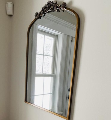  Kate and Laurel Arendahl Traditional Arch Mirror, 19 x 30.75,  Gold, Baroque Inspired Wall Decor : Everything Else