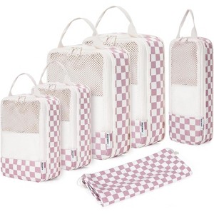 6 Set Compression Packing Cubes for Travel Kids Women Carry on, Packing Organizers Bag for Backpack Luggage - 1 of 4