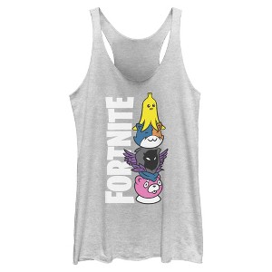 Womens Fortnite Cute Characters Logo Racerback Tank - 1 of 4