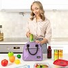 OPUX Insulated Lunch Box Women, Cooler Bag Tote Girls Kids Teen Adult, Soft Reusable Thermal Meal Prep Purse - 4 of 4