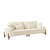 103" Cloud Velvet Deep-Seat Sofa with 4 Pillows & Solid Wood Frame - 3 of 4