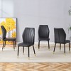 NicBex PU Leather Dining Chairs Set of 4,Upholstered Kitchen Chair with Curved Back and Black Metal Legs for Dining Room,Kitchen - 2 of 4