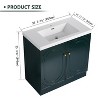 GDFStudio Veromca Modern Textured Freestanding Bathroom Vanity with Resin Sink, Adjusted Shelf and Mental Handle - 3 of 4