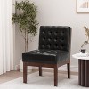 CAVINAS Contemporary Accent Chair with Waffle Tufted Upholstery and Rubberwood Legs, Modern Armchair with Plush Seat - 2 of 4