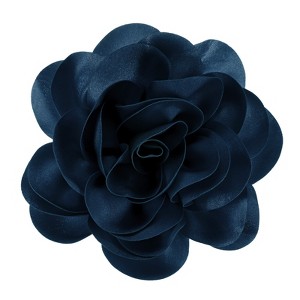Unique Bargains Alloy Satin Fabric Big Rose Flower Dainty Brooches Pins 1 Pc - 1 of 4