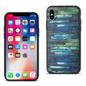 Reiko iPhone X/iPhone XS Embossed Wood Pattern Design TPU Case with Flowers - 1 of 4
