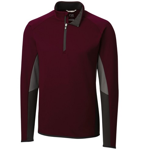 Cutter & Buck Traverse Colorblock Stretch Quarter Zip Mens Pullover ...