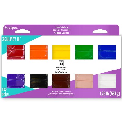 Sculpey III Polymer Clay: Classics - (10) 1oz Packs