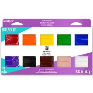 Sculpey III Polymer Clay: Classics - (10) 1oz Packs - 1 of 4