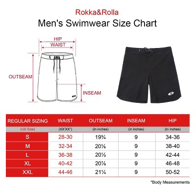 Мужские брюки Rokka&Rolla Men's 9" Stretch Board Swim Trunks-Black, size Large — фото 2